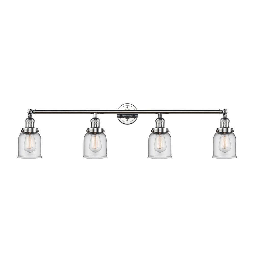 Bell 42 in. 4-Light Polished Chrome Vanity Light with Glass Shade price history on PriceWatchPro