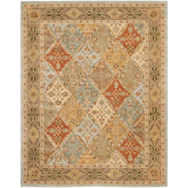 SAFAVIEH Heritage Light Blue/Light Brown 8 ft. x 11 ft. Border Area Rug