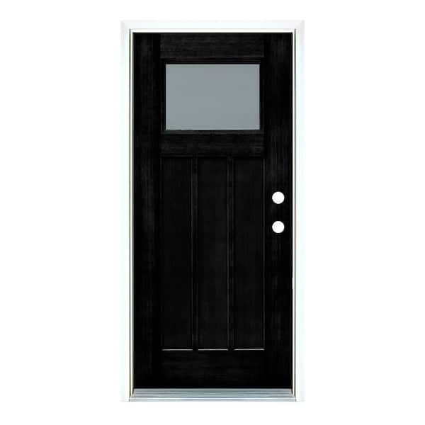 MP Doors 36 in. x 80 in. Left-Hand Inswing Frosted Glass Craftsman ...