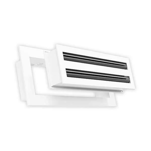 12 in. x 4 in. Aluminum Wall/Ceiling Linear Slot Diffuser in White
