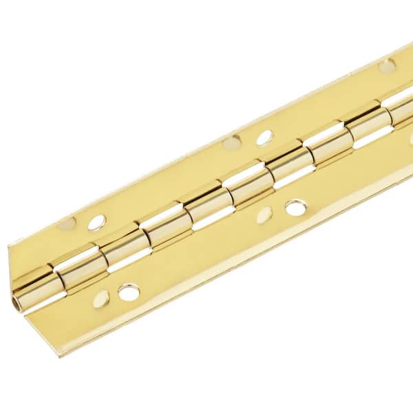 1-1/4" x 72" long piano che... Brass Plated Steel Continuous Hinge 1.25" by 6' 