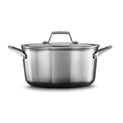 Premier 6 qt. Stainless Steel Stock Pot with Glass Lid