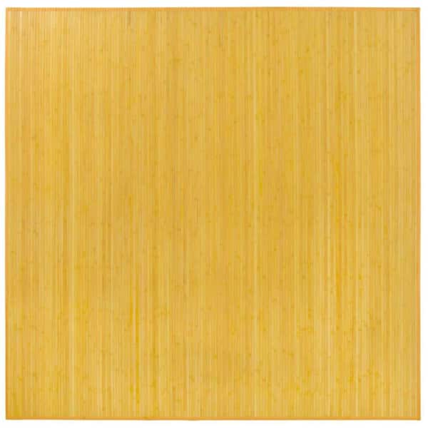 Bamboo Zhuzi Yellow 8 ft. x 8 ft. Square Area Rug