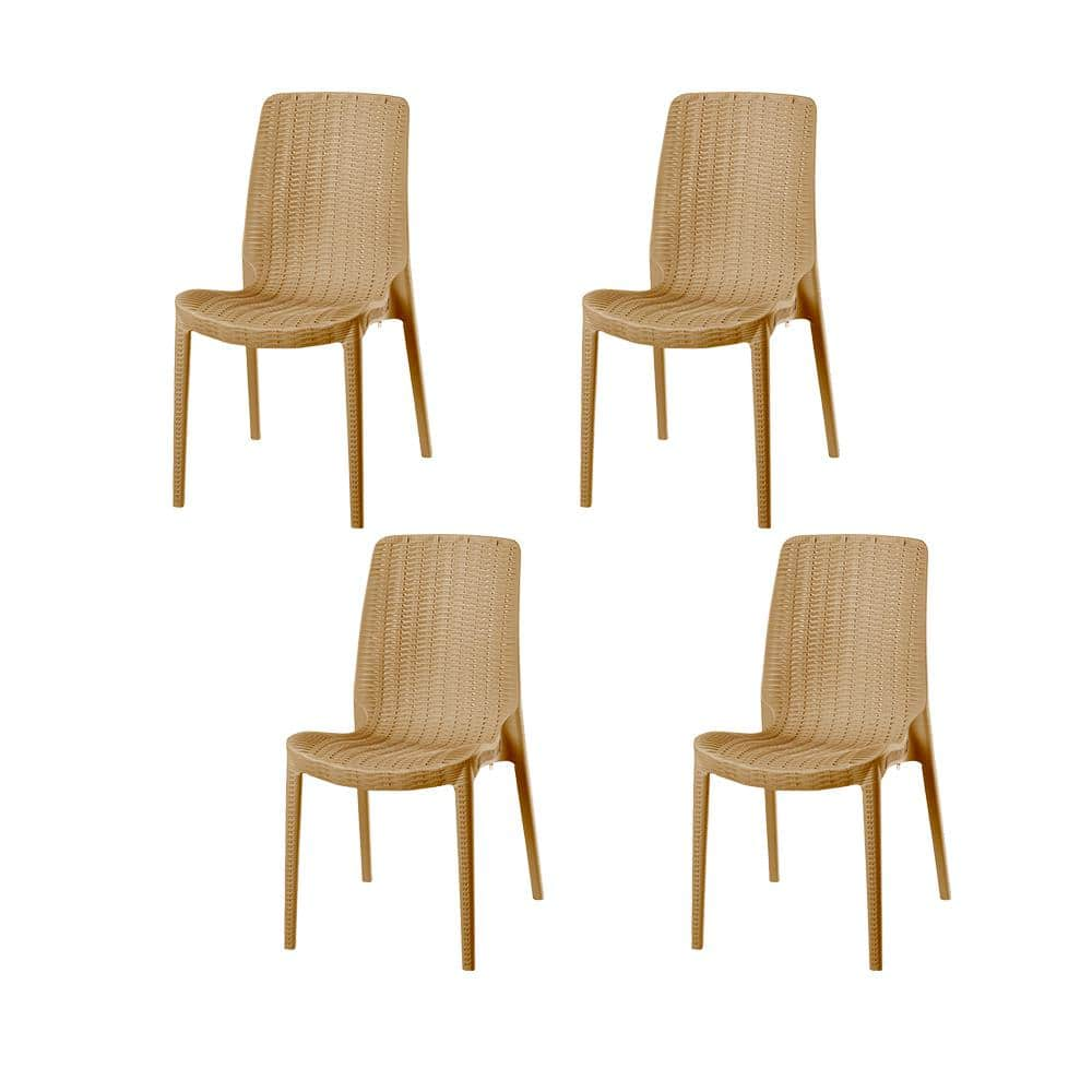 tan rattan chair