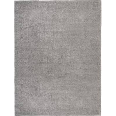 Malibu Shag Silver 10 ft. x 13 ft. Shag Contemporary Area Rug