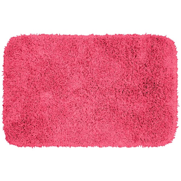Jazz Pink 24 in. x 40 in. Washable Bathroom Accent Rug