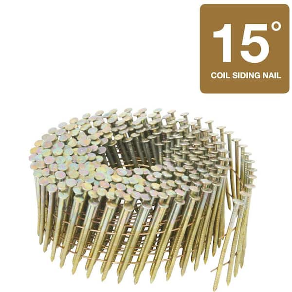 Hitachi 2-1/2 in. x 0.092 in. Ring Shank Electro Galvanized Wire Coil Siding Nails (3,600-Pack)