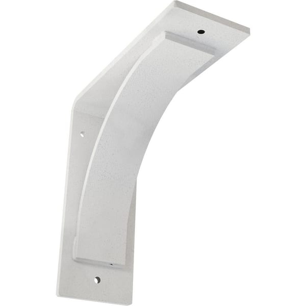 Ekena Millwork 3 in. x 8 in. x 8 in. Hammered White Morris Steel Bracket