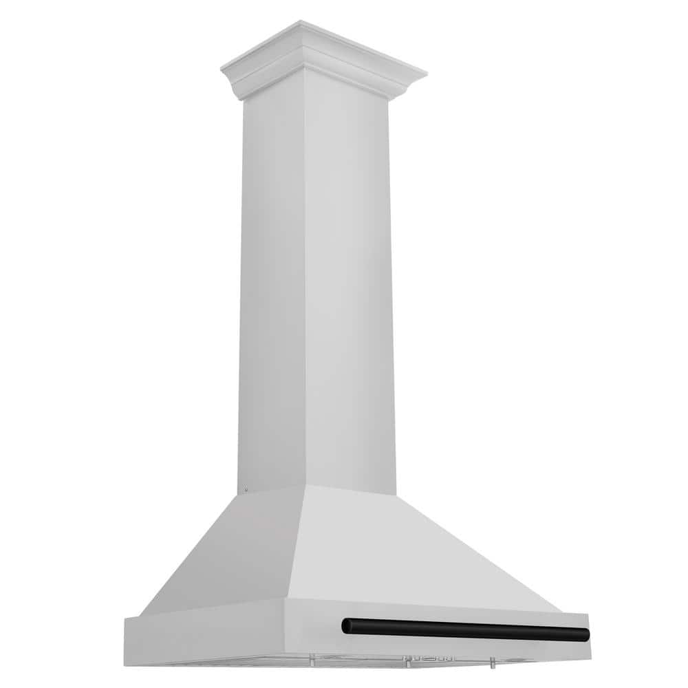 Autograph Edition 30 in. 400 CFM Ducted Vent Wall Mount Range Hood with Black Matte Handle in Stainless Steel