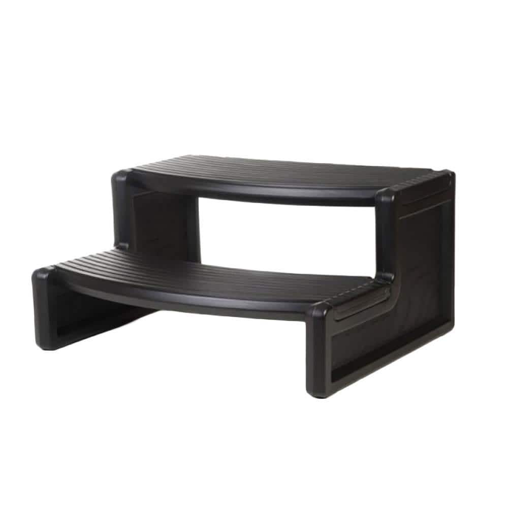 Black Resin 2-Step Spa and Hot Tub Stairs