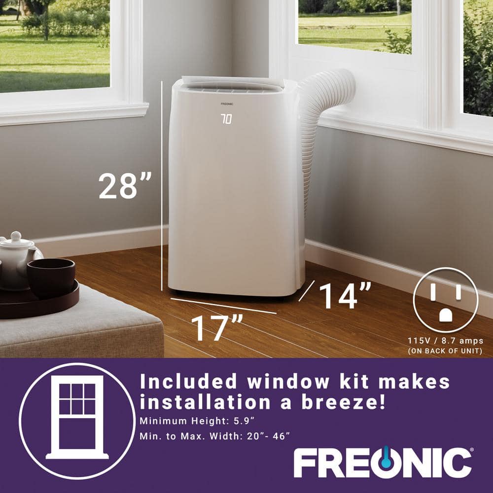 Freonic 7000 BTU White Portable Air Conditioner with Remote