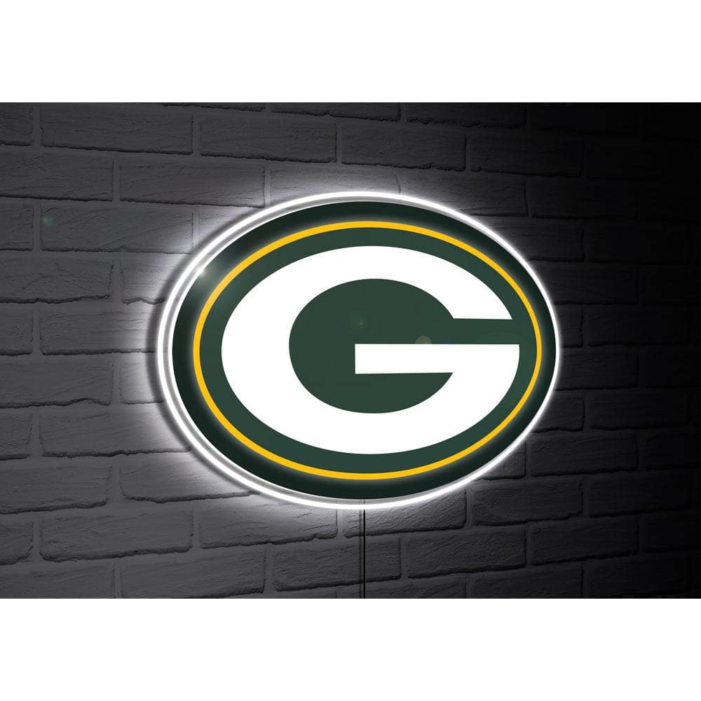 Evergreen Green Bay Packers Team Logo Shaped Plug in LED Lighted Sign  8LED3811LGO - The Home Depot, image size:1000x1000