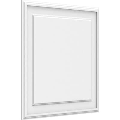 5/8 in. x 2 ft. x 2 ft. Legacy Raised Panel White PVC Decorative Wall Panel