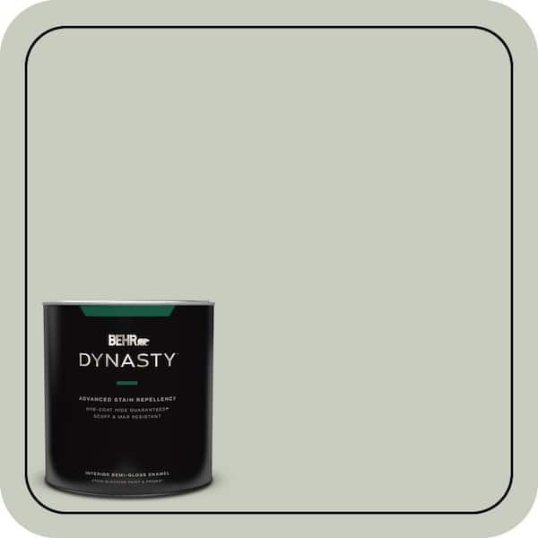 BEHR DYNASTY 1 qt. #PPL-80 Dynasty Celadon Semi-Gloss Enamel Interior Stain-Blocking Paint & Primer