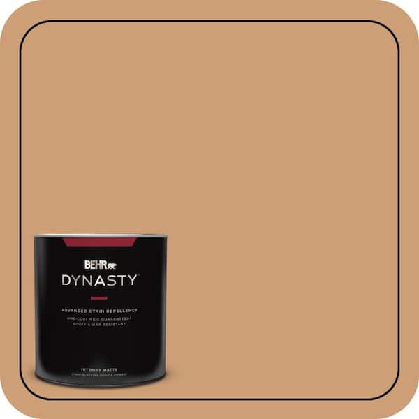 BEHR DYNASTY 1 qt. #S250-4 Fresh Croissant One-Coat Hide Matte Interior Stain-Blocking Paint & Primer