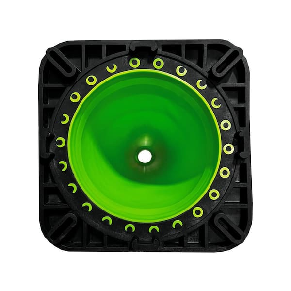 PLASTICADE 28 in. Lime Green Traffic Cone with Black Base and 4 in