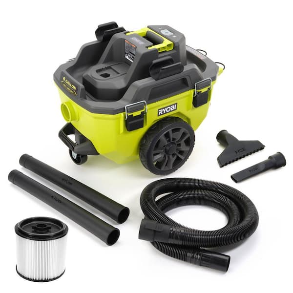 RYOBI ONE+ 18V Cordless 6 Gal. Wet Dry Vacuum (Tool Only) with Replacement Filter