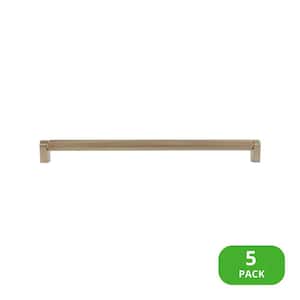 Kent Knurled 12 in. (305 mm) Satin Brass Drawer Pull (5-Pack)