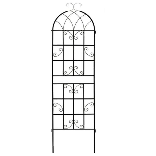 Amucolo 4 Pack 71 in. H x 20 in. W Black Metal Garden Trellis for Climbing Plants