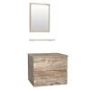 Hooseng Smowy 24 in. W x 20 in. D x 19.7 in. H Bath Vanity in Natural Wood with Mirror and Shelf MDF Vanity Top in Natural Wood-KIMW461176911 - The Home Depot