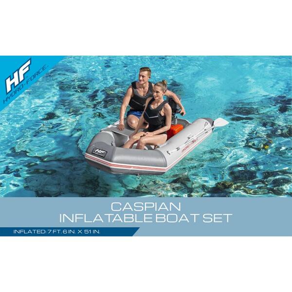 Bestway Hydro Force Caspian Pro 91 - 2-Person Boat Depot and Home with in. The Oars Pump Set 65046E-BW Inflatable