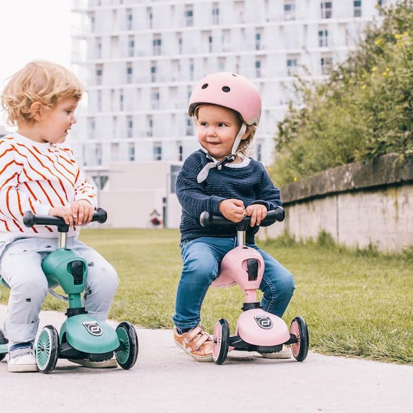 2-in-1 Ride-On & Stand Kids Scooter, Ages 1-5, Highwaykick 1, Rose