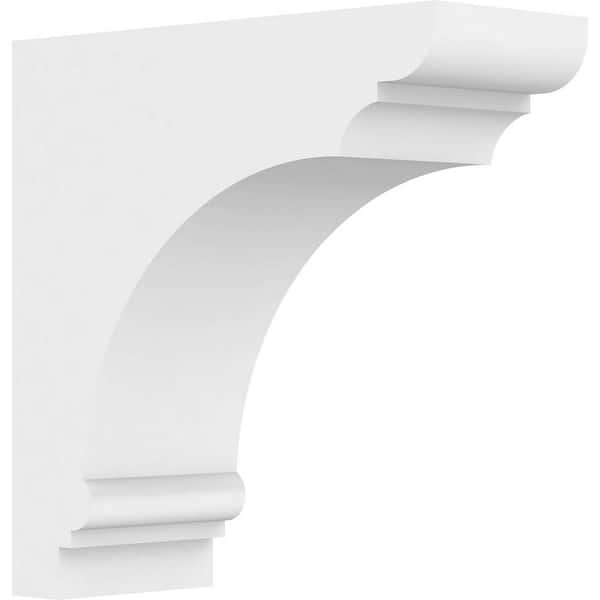 Ekena Millwork 3-1/2 in. x 9 in. x 9 in. Standard Hughes Unfinsihed Architectural Grade PVC Bracket