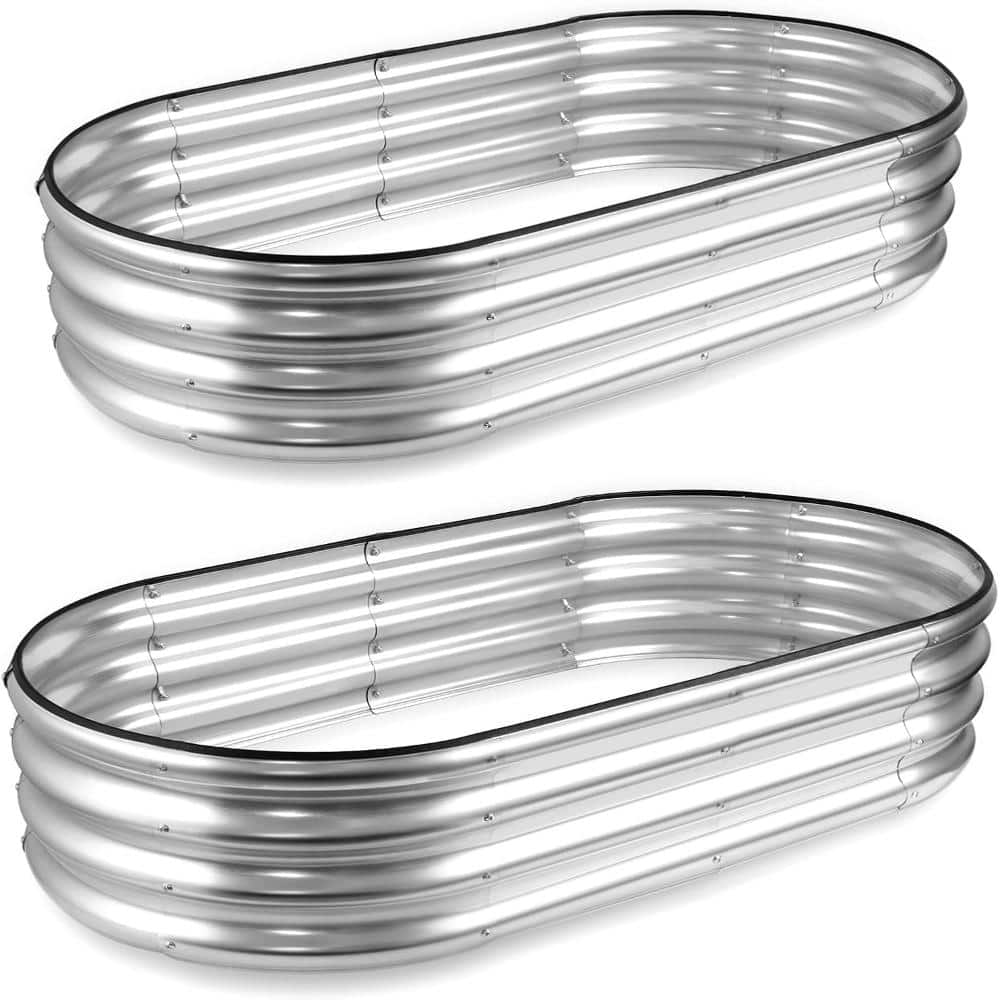 2PCS 4x2x1ft Galvanized Raised Garden Bed – Metal Planter with 0.78mm Thickened Steel and Open Base for Healthy Roots price history on PriceWatchPro