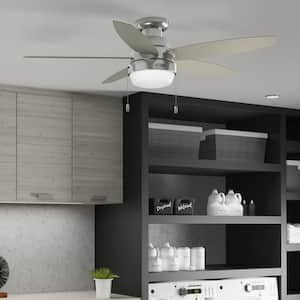 Lilliana 52 in. Indoor Brushed Nickel Ceiling Fan with Light Kit Included