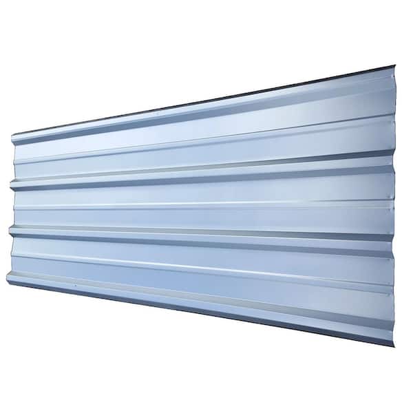 Unbranded 10 ft. x 3 ft. Galvalum Metal Industrial Roof Panel in Grey