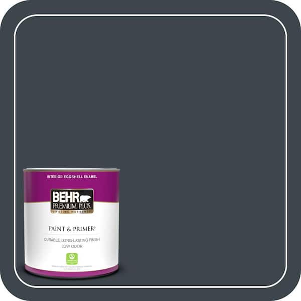 BEHR PREMIUM PLUS 1 qt. #740F-7 Night Shade Eggshell Enamel Low Odor Interior Paint & Primer