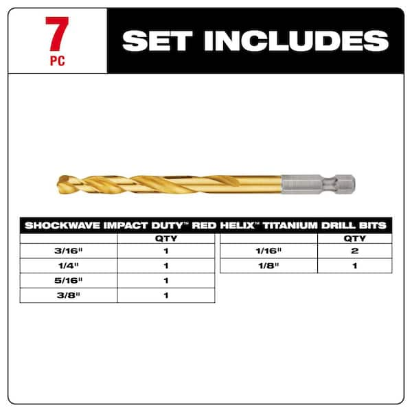 Milwaukee SHOCKWAVE IMPACT DUTY Titanium Drill Bit Set (46-Piece)  48-89-4631-48-89-4631 - The Home Depot