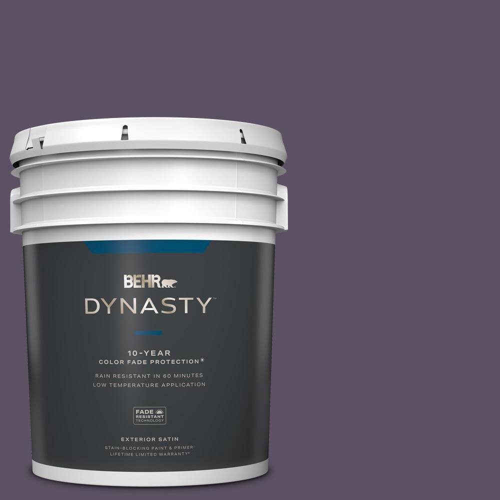 BEHR DYNASTY 5 gal. 660F7 Napa Grape Satin Enamel Exterior Stain