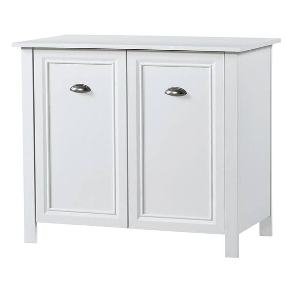 2 Door Ansel 24 7 White Storage Cabinet, Small Long Cabinet With Doors