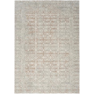 Desire Ivory Beige 5 ft. x 7 ft. Abstract Contemporary Area Rug