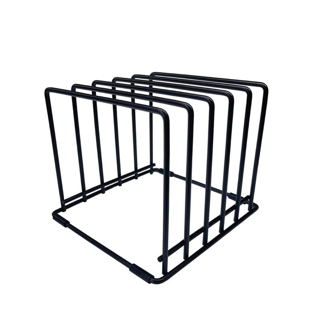5-Tier Metal Rust-Resistant Vertical Space-Saving Organizer Shelf Black ...