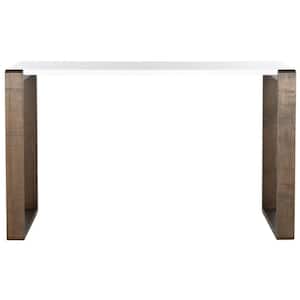 Bartholomew 51 in. Brown/White Wood Console Table