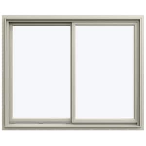 59.3125 in. x 47.5625 in. W-5500 Left-Hand Sliding Wood Clad Window