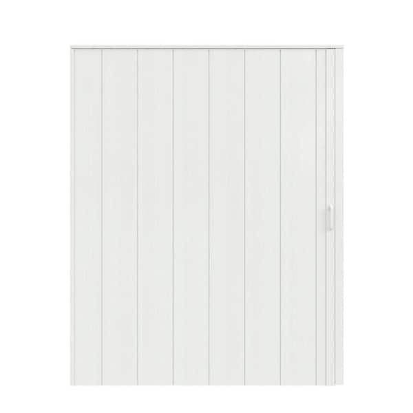 SOCBAZZAR 60 in x 80 in. White Oak Finished Interior PVC Folding