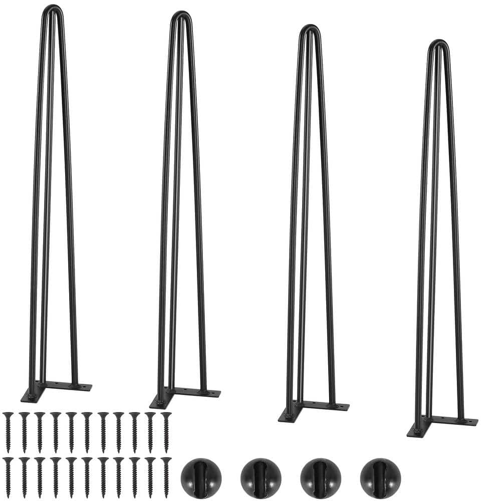 Hairpin Table Legs 28 in., Set of 4 Desk Legs 900 lbs. Load Capacity, Hairpin Desk Legs 3 Rods for Desk 2025 update price history on PriceWatchPro