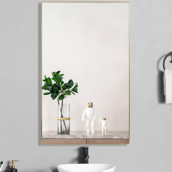 Dovelina 35 in. W x 59 in. H Oversized Rectangle Metal Framed Modern Wall Bathroom Vanity Mirror in Black