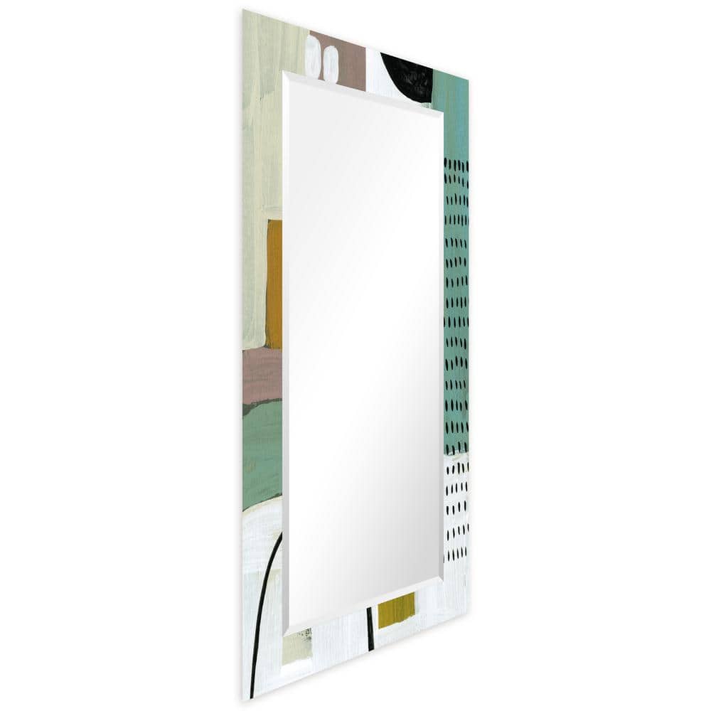 Large Clear Tempered Art Glass Rectangular Frameless Mirror
