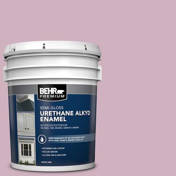 BEHR PREMIUM 5 gal. #S120-3 Candlelight Dinner Urethane Alkyd Semi-Gloss Enamel Interior/Exterior Paint