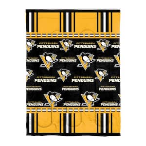 Pittsburgh Penguins 4-Piece Multi Colored Rotary Twin Size Polyester Bed In a Bag Set