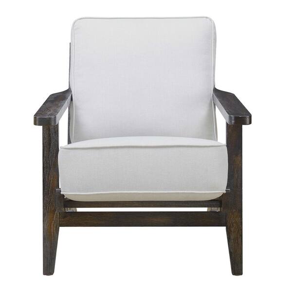 Picket House Furnishings Mercer Accent Chair in Taupe w/ Espresso Legs