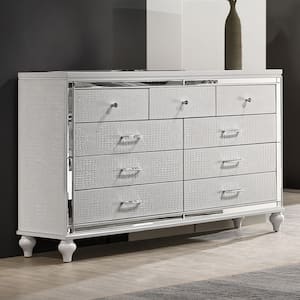 NEW CLASSIC HOME FURNISHINGS New Classic Furniture Tamarack White 8-drawer  62 in. Dresser BB044W-050 - The Home Depot