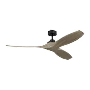 Collins 60 in. Smart Home Indoor/Outdoor Aged Pewter Ceiling Fan with Light Grey Weathered Oak Blades, DC Motor