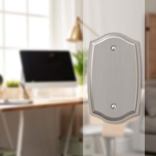 Vineyard 1 Gang Blank Steel Wall Plate - Brushed Nickel