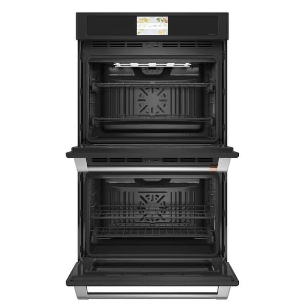 Cafe 30 in. Smart Double Electric French-Door Wall Oven with Convection  Self Cleaning in Matte Black, Fingerprint Resistant CTD90FP3ND1 - The Home  Depot