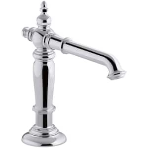 Artifacts 6.625 in. Bathroom Sink Spout with Column Design in Polished Chrome